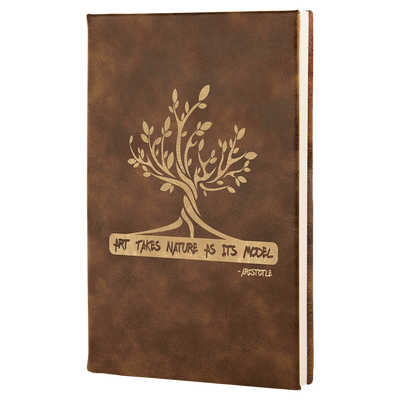 Real estate promotional gift rustic notepad engraved with gold