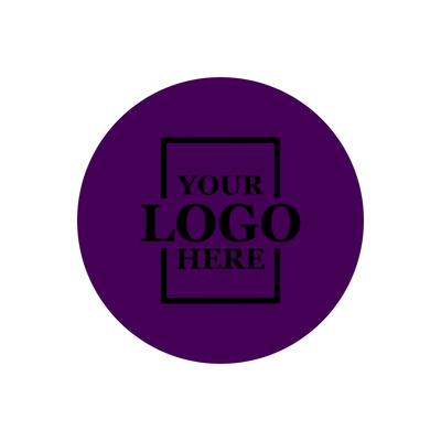 Real estate promotional gift of custom branded pop sockets in purple with black printing